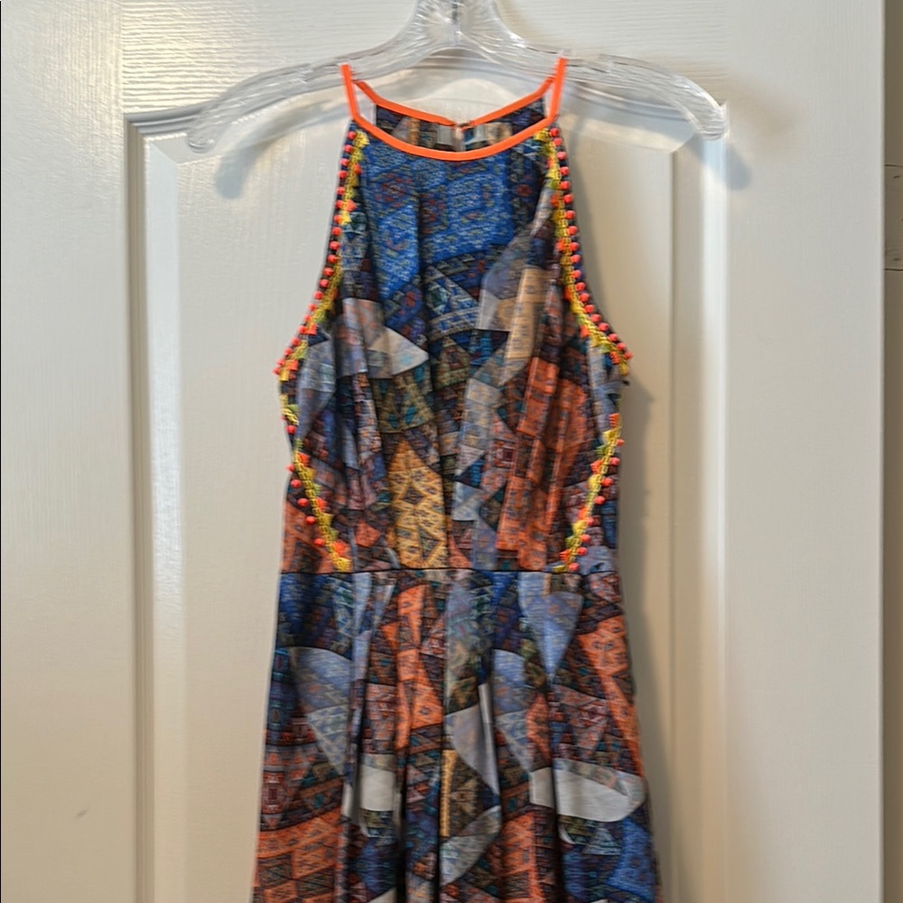 Anthropologie Multicolor Geometric Maxi Dress
